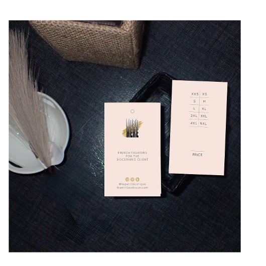 Logo moderne Blush Vêtements Balise de prix avec g