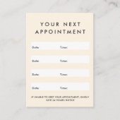 Logo moderne carte de rendez-vous verticale crème (Devant)