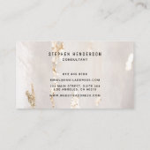 Logo moderne Classy Gold Foil Cartes de visite (Dos)