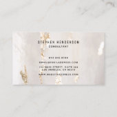 Logo moderne Classy Gold Foil Cartes de visite (Dos)