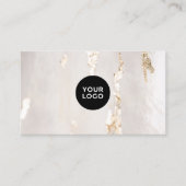 Logo moderne Classy Gold Foil Cartes de visite (Devant)