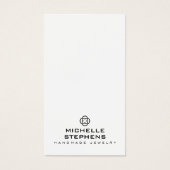 Logo moderne Clover Bijoux Porte-oreille Blanc (Devant)