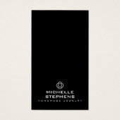 Logo moderne Clover Bijoux Porte-oreille Noir (Devant)