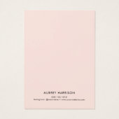 Logo Moderne Eenvoudige oormerking Visitekaartje (Achterkant)