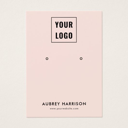 Logo Moderne Eenvoudige oormerking Visitekaartje (Voorkant)