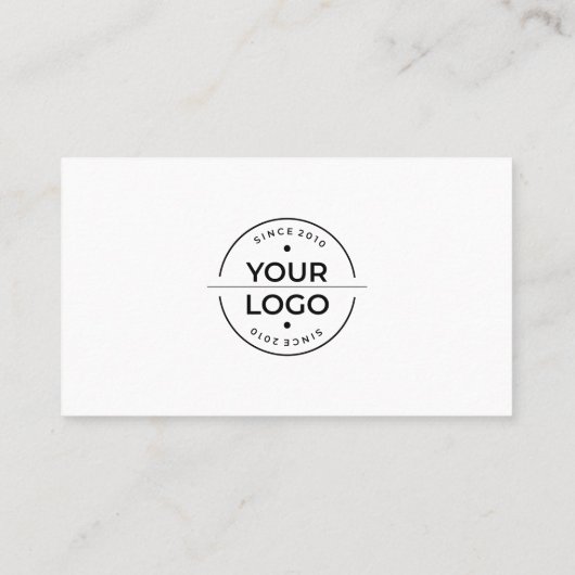 Logo moderne et code QR Carte de visite blanc clai (Dos)