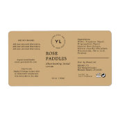 Logo moderne Étiquette de bouteille cosmétique (Devant)