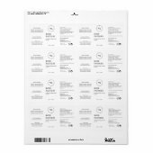 Logo moderne Étiquette de bouteille cosmétique (Feuille entière)