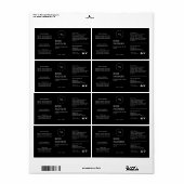 Logo moderne Étiquette de bouteille cosmétique (Feuille entière)