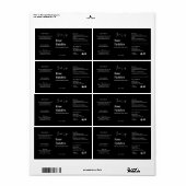 Logo moderne Étiquette de bouteille cosmétique (Feuille entière)