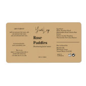 Logo moderne Étiquette de bouteille cosmétique (Devant)