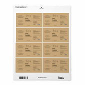 Logo moderne Étiquette de bouteille cosmétique (Feuille entière)