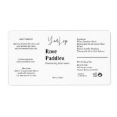 Logo moderne Étiquette de bouteille cosmétique (Devant)