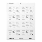 Logo moderne Étiquette de bouteille cosmétique (Feuille entière)