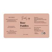 Logo moderne Étiquette de bouteille cosmétique (Devant)