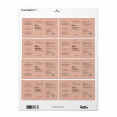 Logo moderne Étiquette de bouteille cosmétique (Feuille entière)