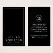 Logo moderne médias sociaux cartes de visite noirs (Devant & derrière)