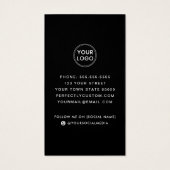 Logo moderne médias sociaux cartes de visite noirs (Dos)