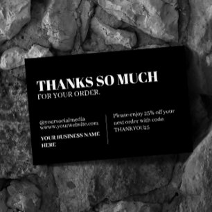 Logo moderne Merci plat Carte de visite