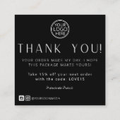 Logo moderne minimaliste Carte de remerciements (Dos)