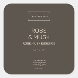 Logo Moderne minimalistische kaars Cosmetisch Vier Vierkante Sticker