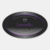 Logo moderne noir blanc Étiquette violet cadre (Devant)