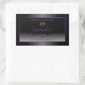 Logo moderne noir blanc Étiquette violet cadre (Sac)