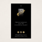 Logo moderne noir Vêtements tag prix icônes social (Devant)