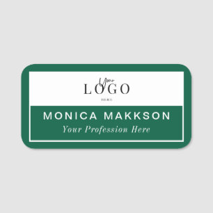 Logo moderne, nom et titre étiquette de classe