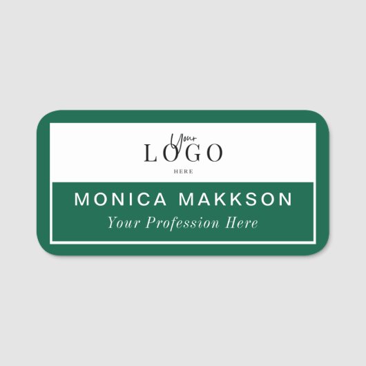 Logo moderne, nom et titre étiquette de classe (Devant)