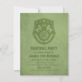 Logo moderne Paintball Anniversaire Invitations (Devant)