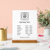 Logo moderne | Panneau Heures d'ouverture d'entrep (Mariage)