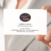 Logo moderne QR Code Carte de visite blanc