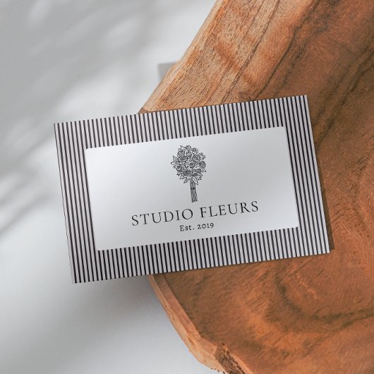 Logo moderne Retro Vibe Carte de visite rayé