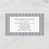 Logo moderne Retro Vibe Carte de visite rayé (Dos)