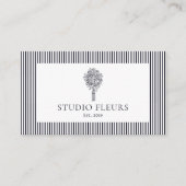 Logo moderne Retro Vibe Carte de visite rayé (Devant)