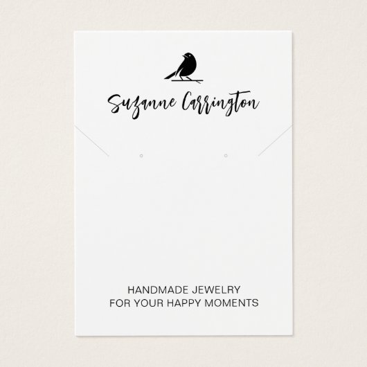 Logo moderne Script Bird. Carte d'affichage pour b (Devant)