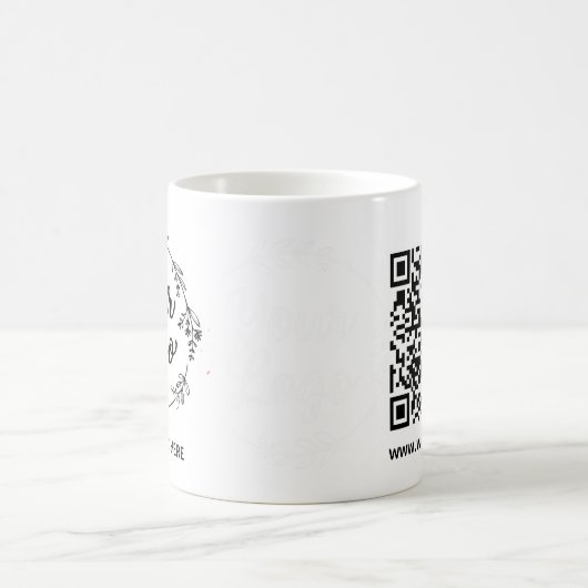 logo moderne simple code qr Café Mug (Centre)