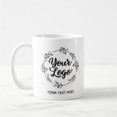 logo moderne simple code qr Café Mug (Gauche)