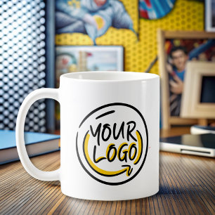 logo moderne simple code qr Café Mug