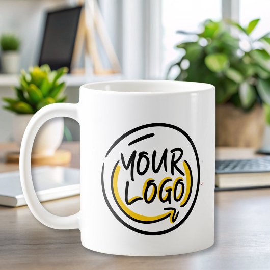 logo moderne simple code qr Café Mug