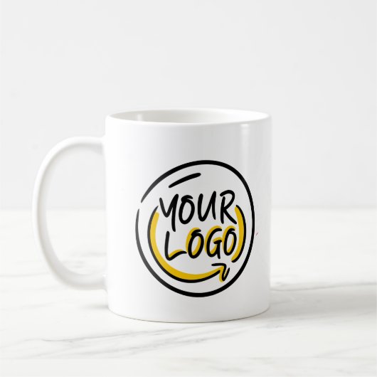logo moderne simple code qr Café Mug (Gauche)