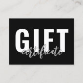 Logo Moderne Simple Entreprise Certificat cadeau (Devant)