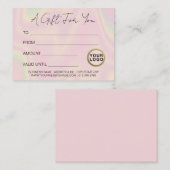 Logo Moderne tendance certificat cadeau Holographi (Devant / Derrière)