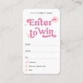 Logo moderne tendance rose Business Raffle Ticket (Devant)