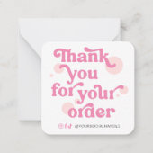 Logo moderne tendance rose Carte de remerciements  (Devant)