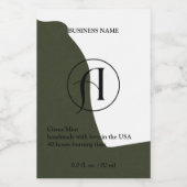 Logo moderne vert foncé Étiquette de bougie (Étiquettes simples)