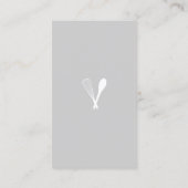 LOGO MODERNE WHISK & SPOON sur Carte de visite BLU (Dos)