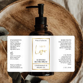 Logo moderne White & Gold Salle Spray Étiquette bo