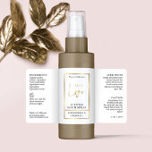 Logo moderne White & Gold Salle Spray Étiquette bo